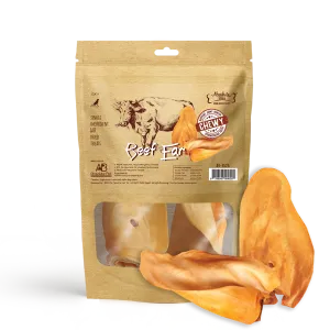 Absolute Bites Air-Dried Beef Ears 2pcs