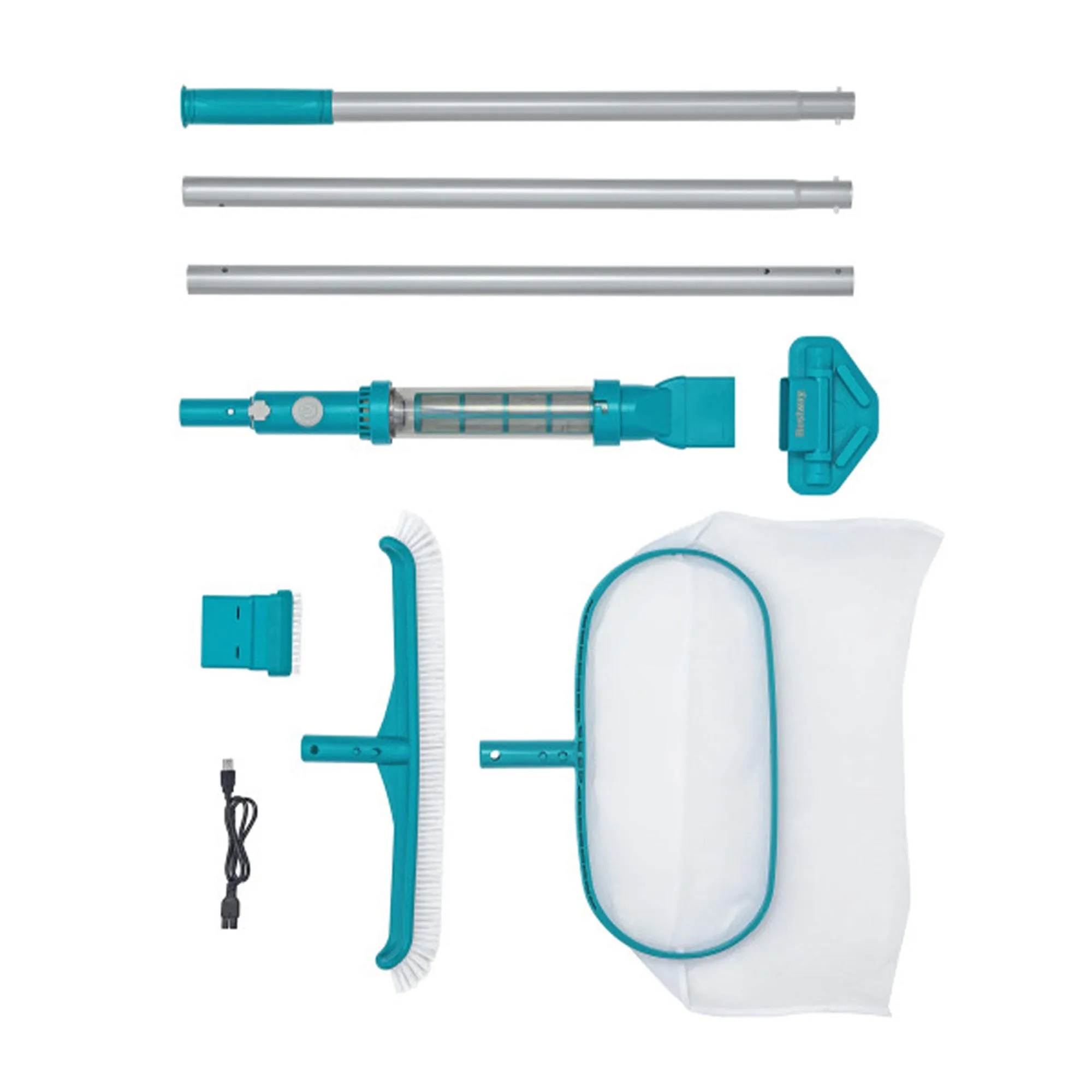 Bestway AquaSurge Swimming Pool Maintenance Accessory Kit with Vacuum & Skimmer