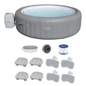 Bestway SaluSpa Grenada AirJet Hot Tub, Spa Seat (4 Pack), & Headrest (4 Pack)