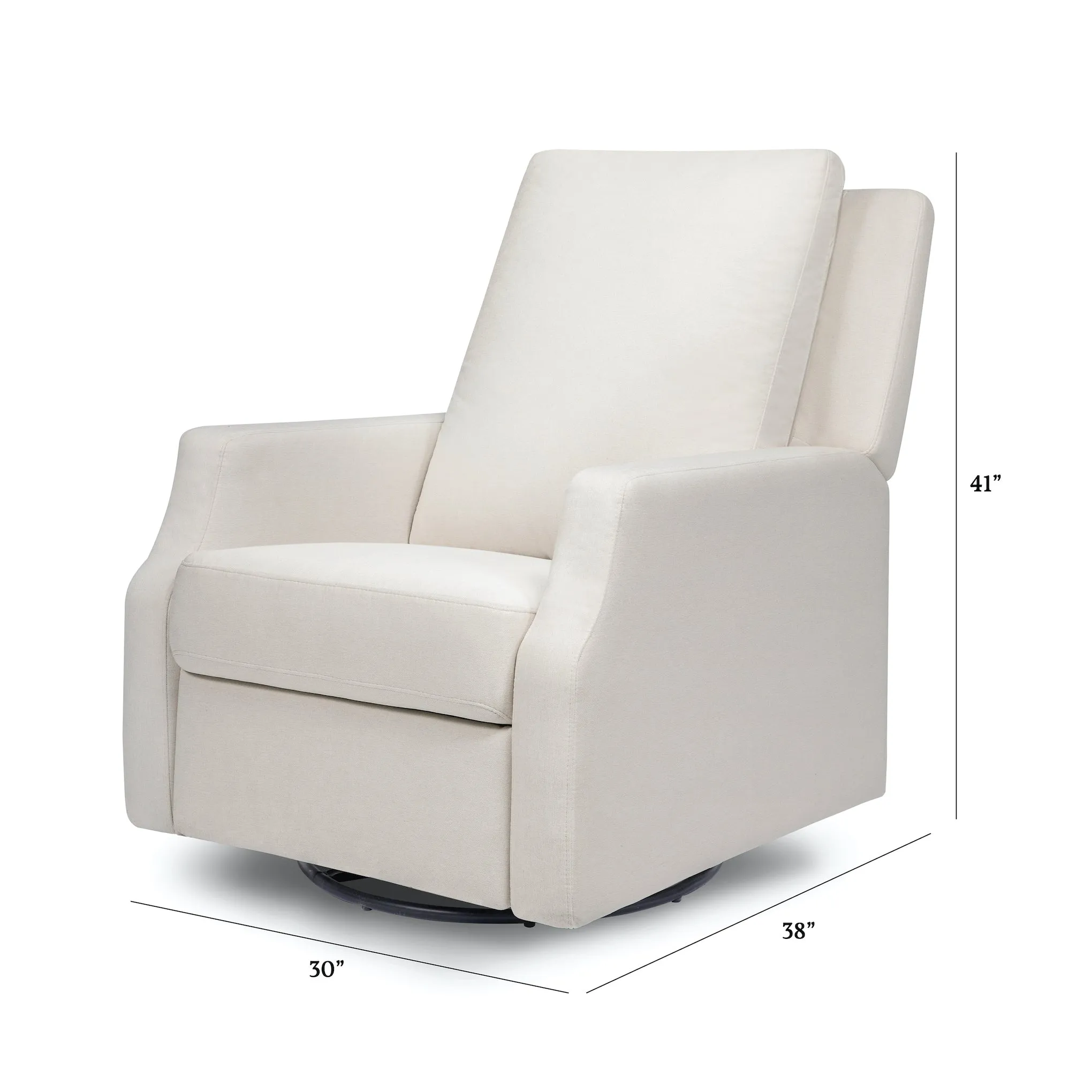 Crewe Recliner   Swivel Glider in Eco-Performance Fabric - Cream