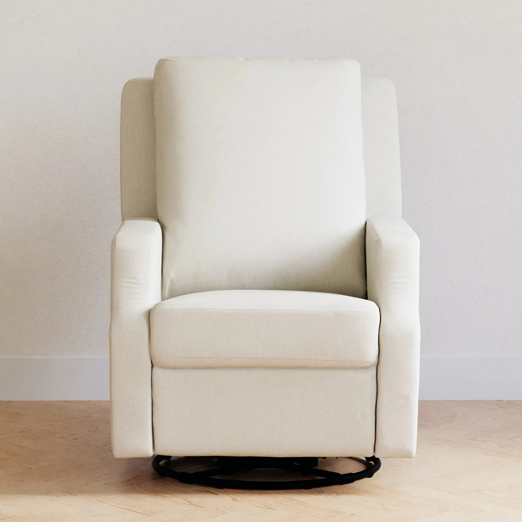 Crewe Recliner   Swivel Glider in Eco-Performance Fabric - Cream