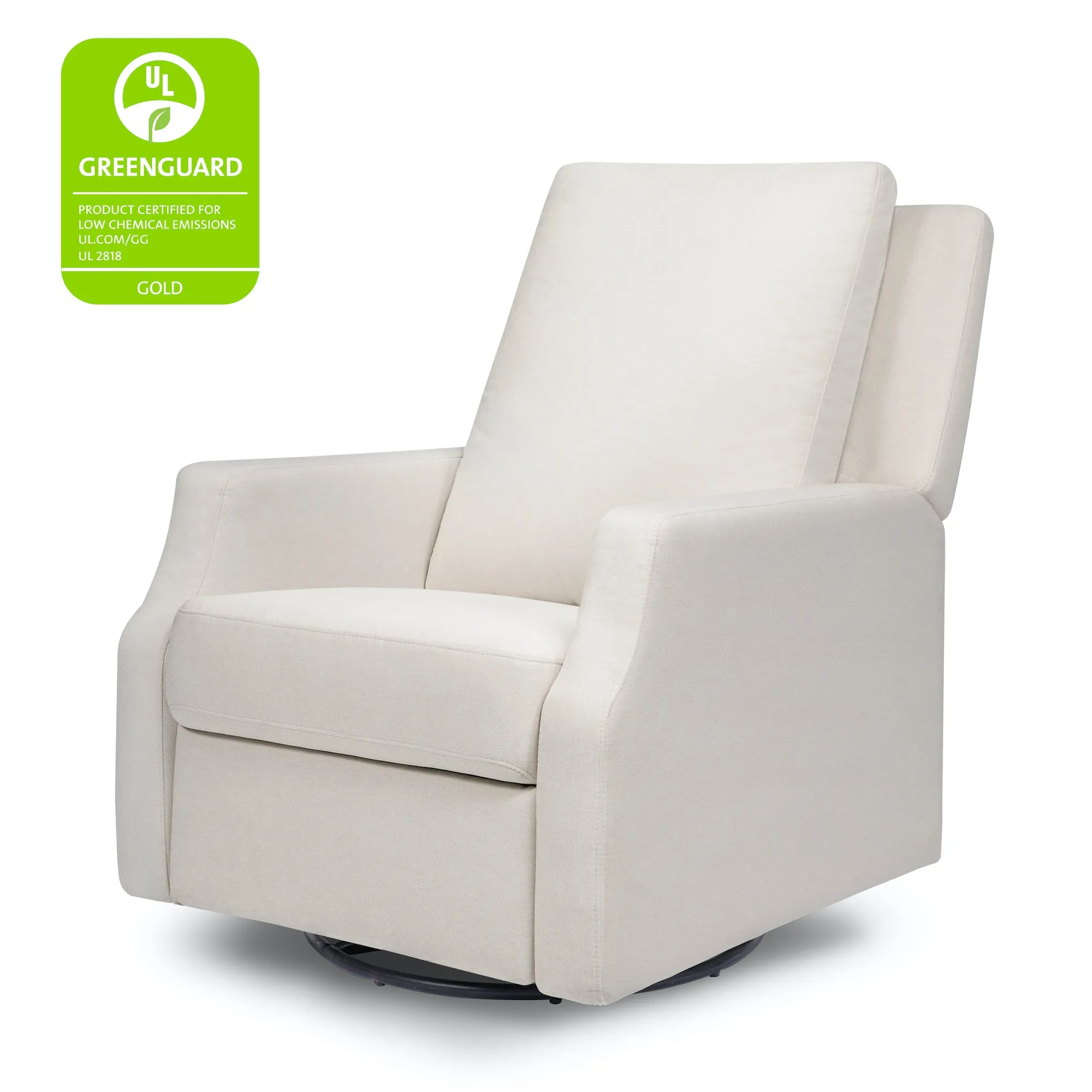 Crewe Recliner   Swivel Glider in Eco-Performance Fabric - Cream