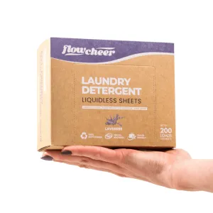 Flowcheer Eco Friendly Laundry Detergent Sheets - 200 Counts - Lavender