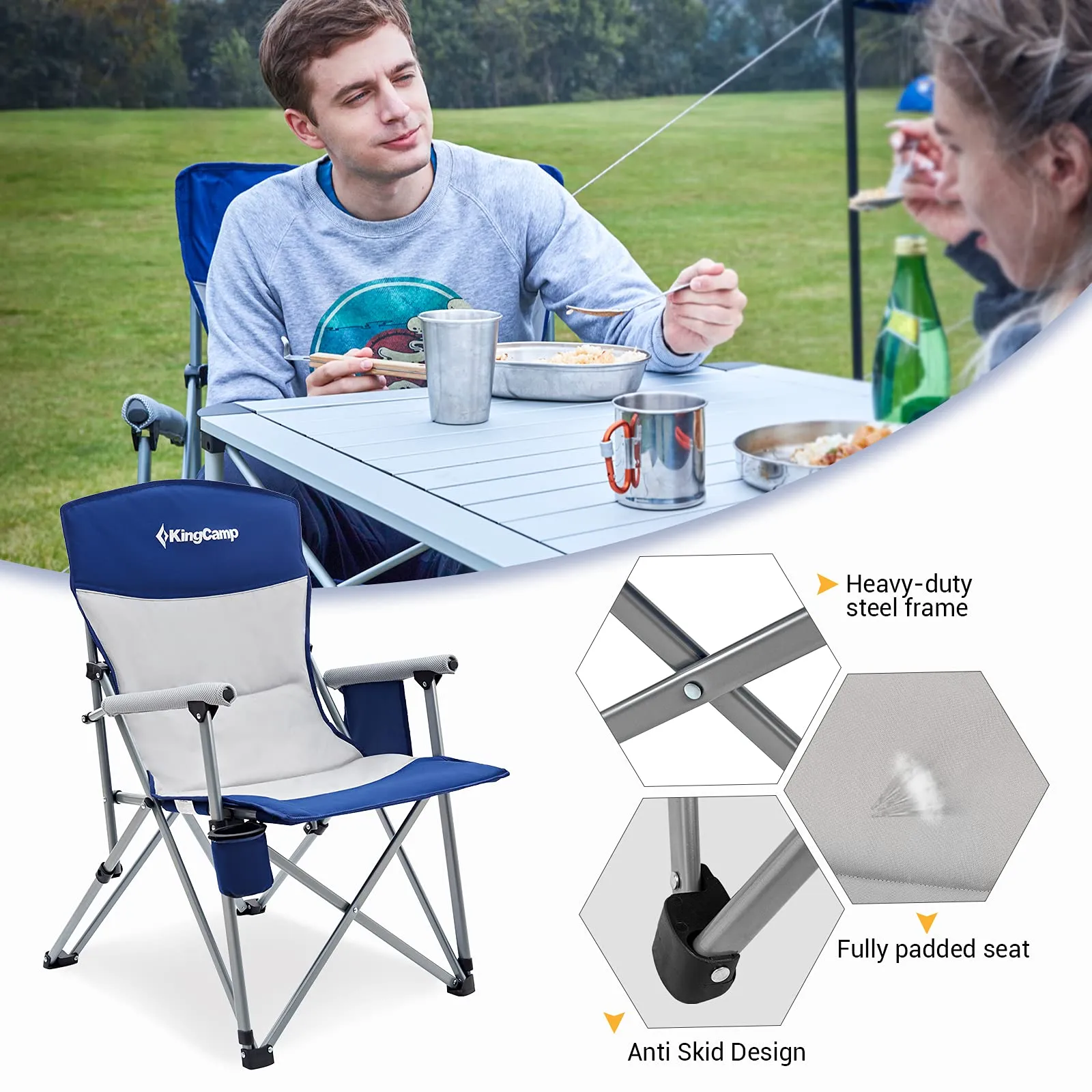 KingCamp Folding Padded Camping Chair