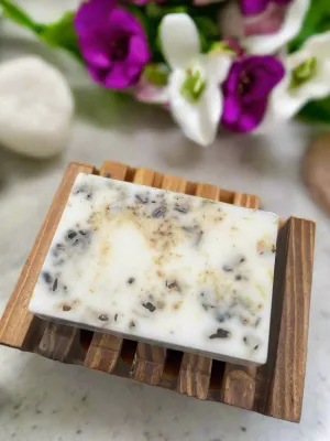 Moisturizing Coconut Soap with Soothing Lavender and Chamomile flowers