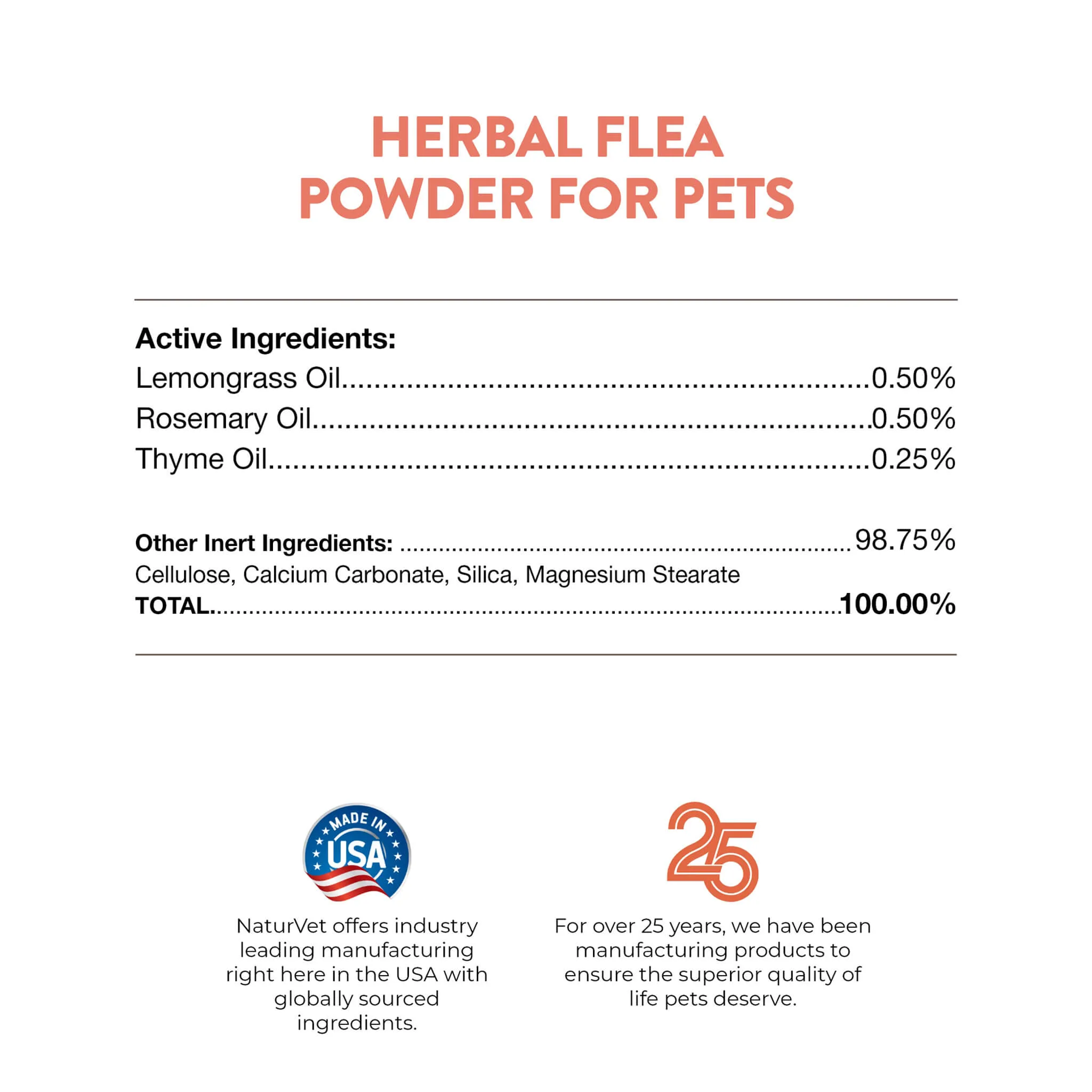 NaturVet Herbal Flea Repel Powder