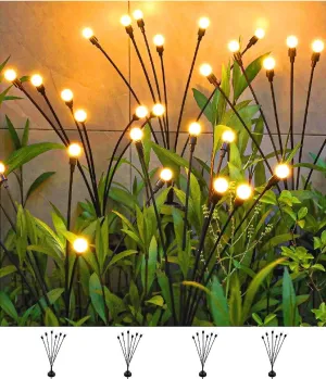 SIOTMERA 4Count Solar Lights Outdoor Waterproof IPX5